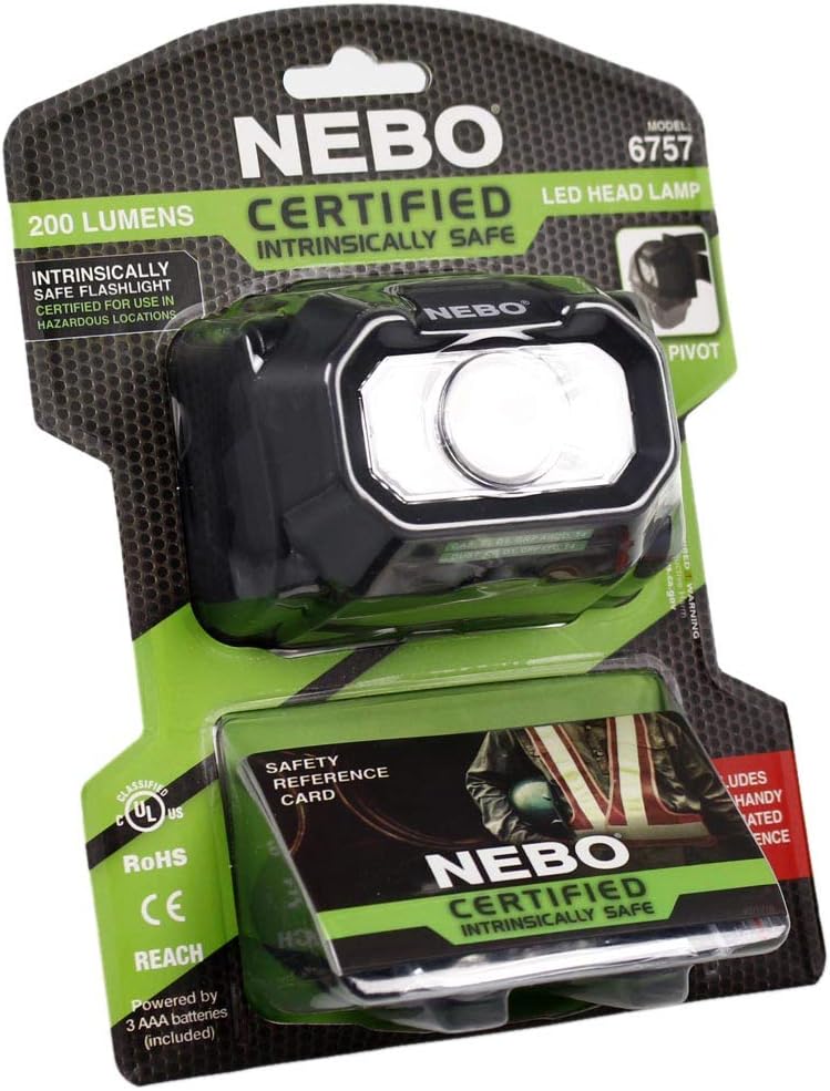 intrinsically safe nebo flashlight Mini Larry 500 Rechargeable Pocket Light Wilderness Voyageurs NEBO LED Flashlight has two brightness options and is certified intrinsically safe for general purposes NEBO 1K EDC Pocket Light