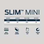 Slim Mini 250 Lumen Rechargeable Pocket Light